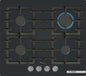 PPP6A6I40 Bosch Series 6, Gas hob, 60 cm, Tempered glass, Black