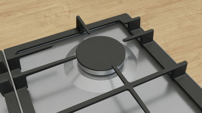 PCR9A5I90 Bosch Series 6, Gas hob, 90 cm, Stainless steel