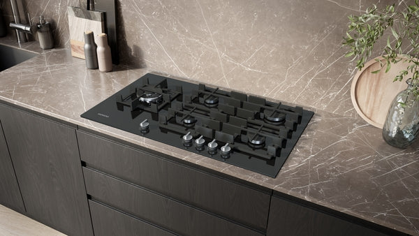 EP9A6MI40 Siemens iQ500, Gas hob, 90 cm, Tempered glass, Black