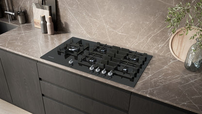 ER9A6SH40 Siemens iQ700, Gas hob, 90 cm, Tempered glass, Black