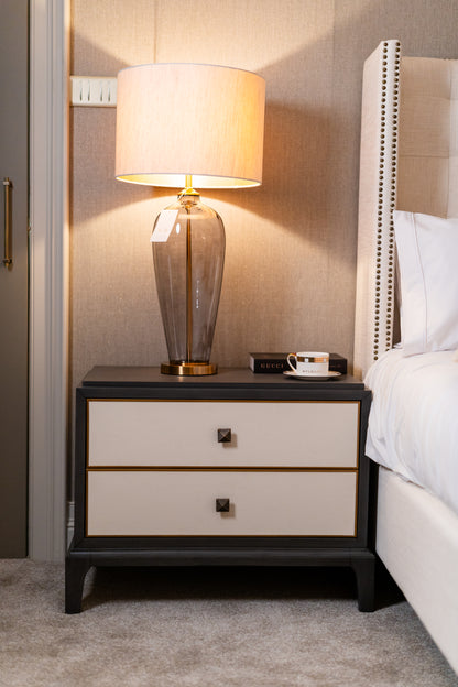 Monaco 2 Drawer Bedside Table