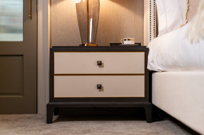Monaco 2 Drawer Bedside Table