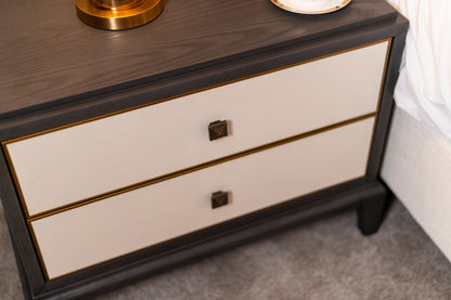Monaco 2 Drawer Bedside Table