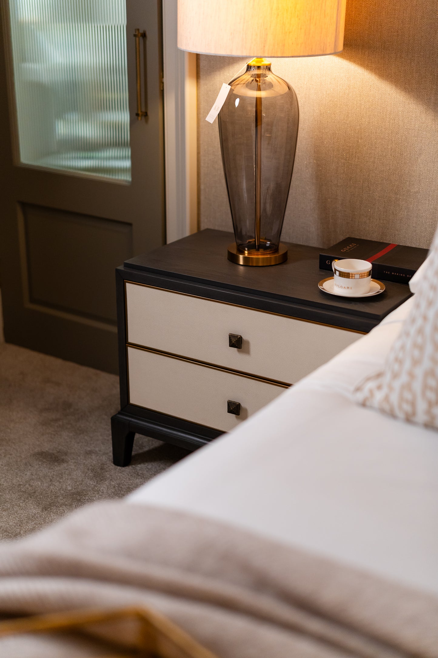 Monaco 2 Drawer Bedside Table