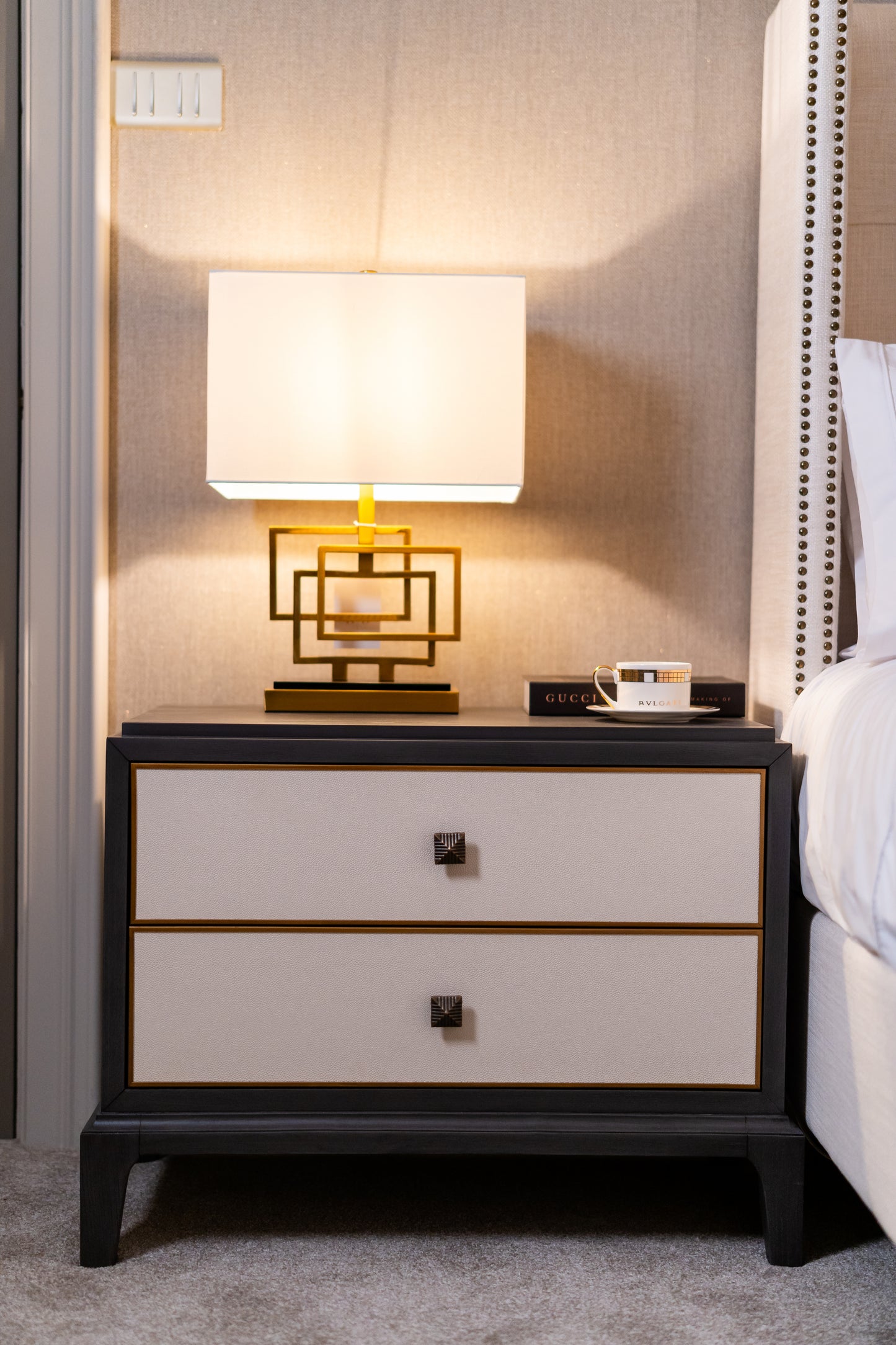 Monaco 2 Drawer Bedside Table